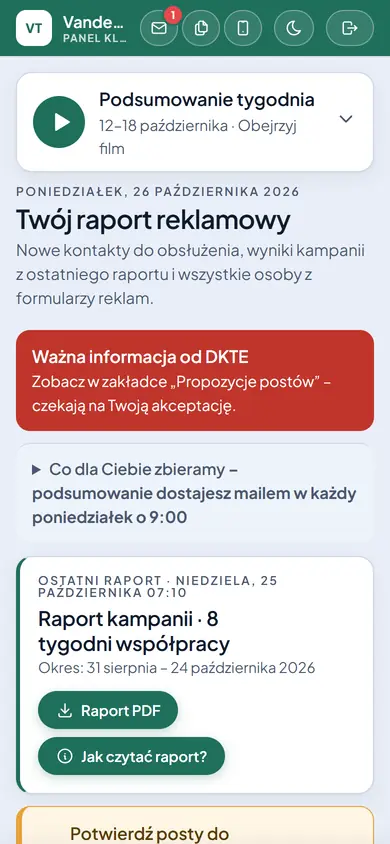 Aplikacja na telefon: ekran startowy